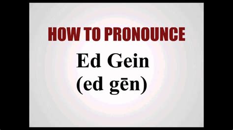 Ed gein pronounce. Things To Know About Ed gein pronounce. 